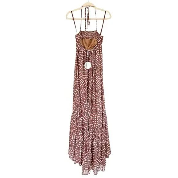 STAUD Florence Dress Clove Wavy Dot - Picture 5 of 8